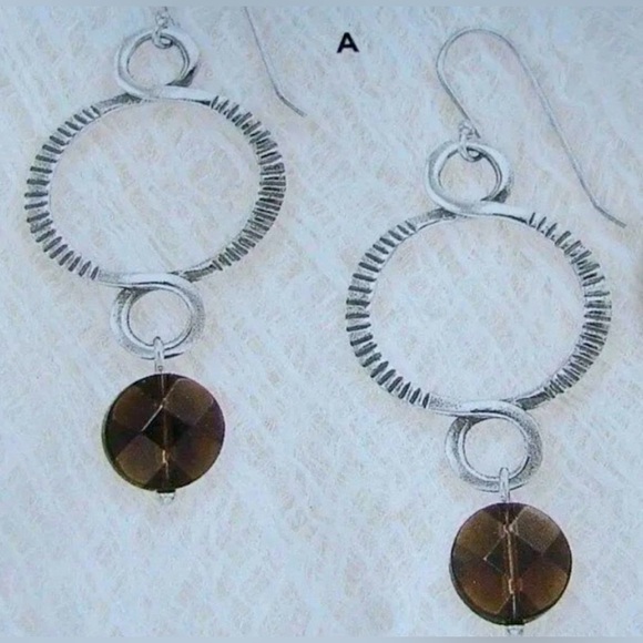 Silpada Smokey Quartz Drop Earrings - Picture 9 of 9